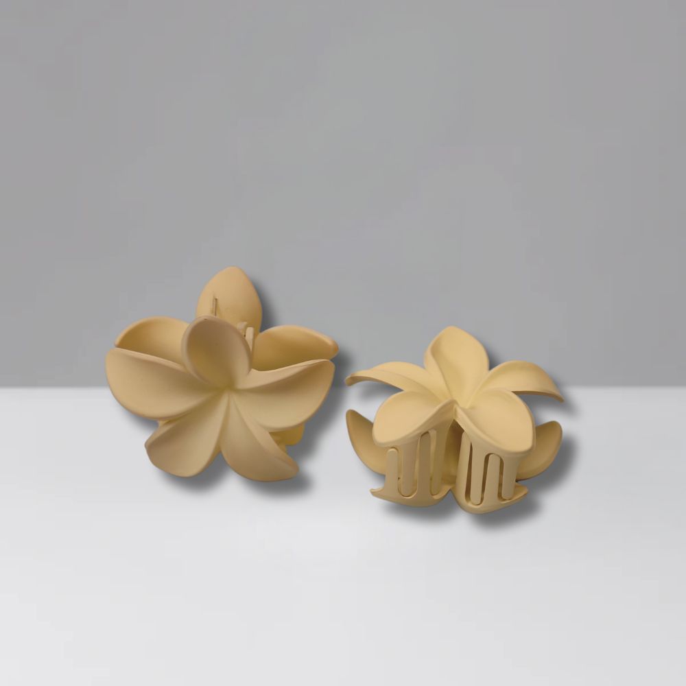 Pinza Capelli a Fiore Cipria