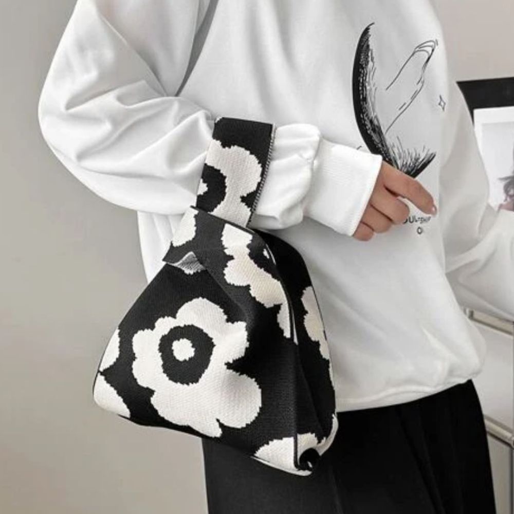 Twiggy Handbag Colore Misto: Nero \ Arancio \ Fucsia