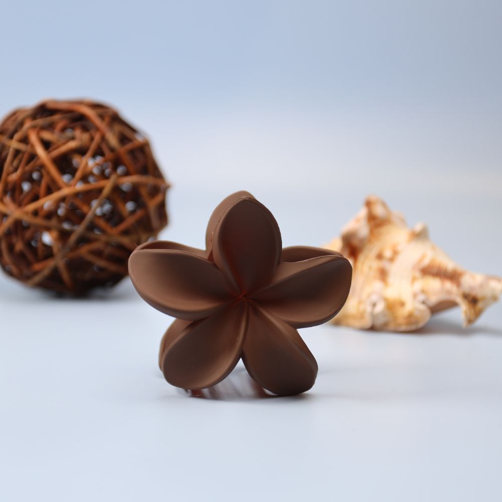 Pinza Capelli a Fiore Cioccolato