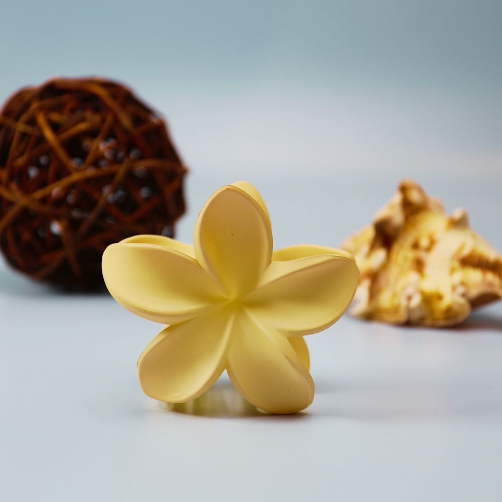 Pinza Capelli a Fiore Cipria