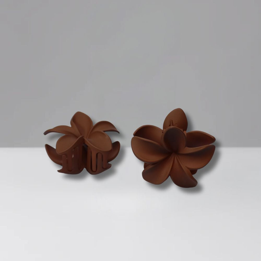 Pinza Capelli a Fiore Cioccolato
